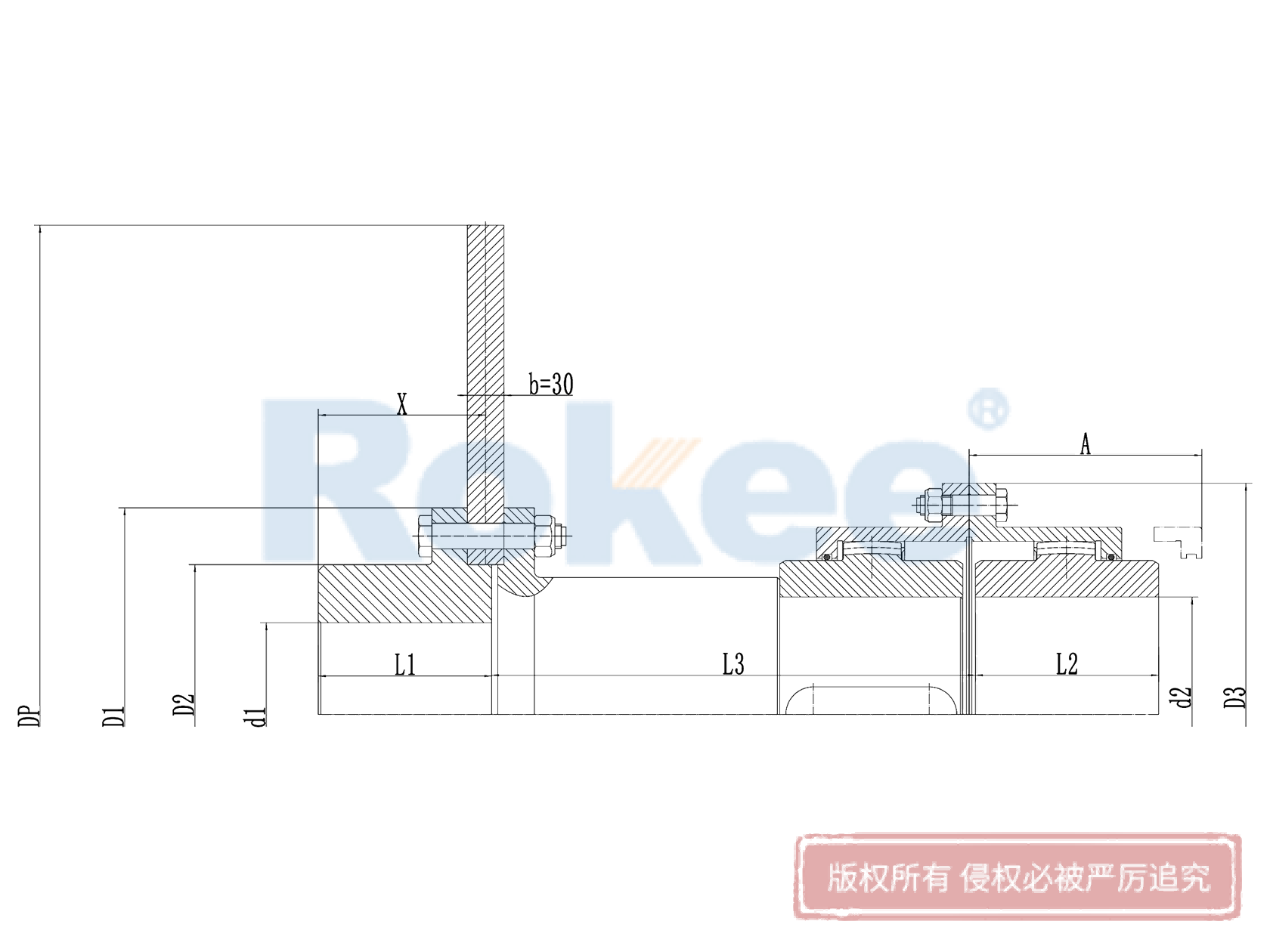 分體鼓形齒式聯(lián)軸器,制動盤型鼓形齒式聯(lián)軸器